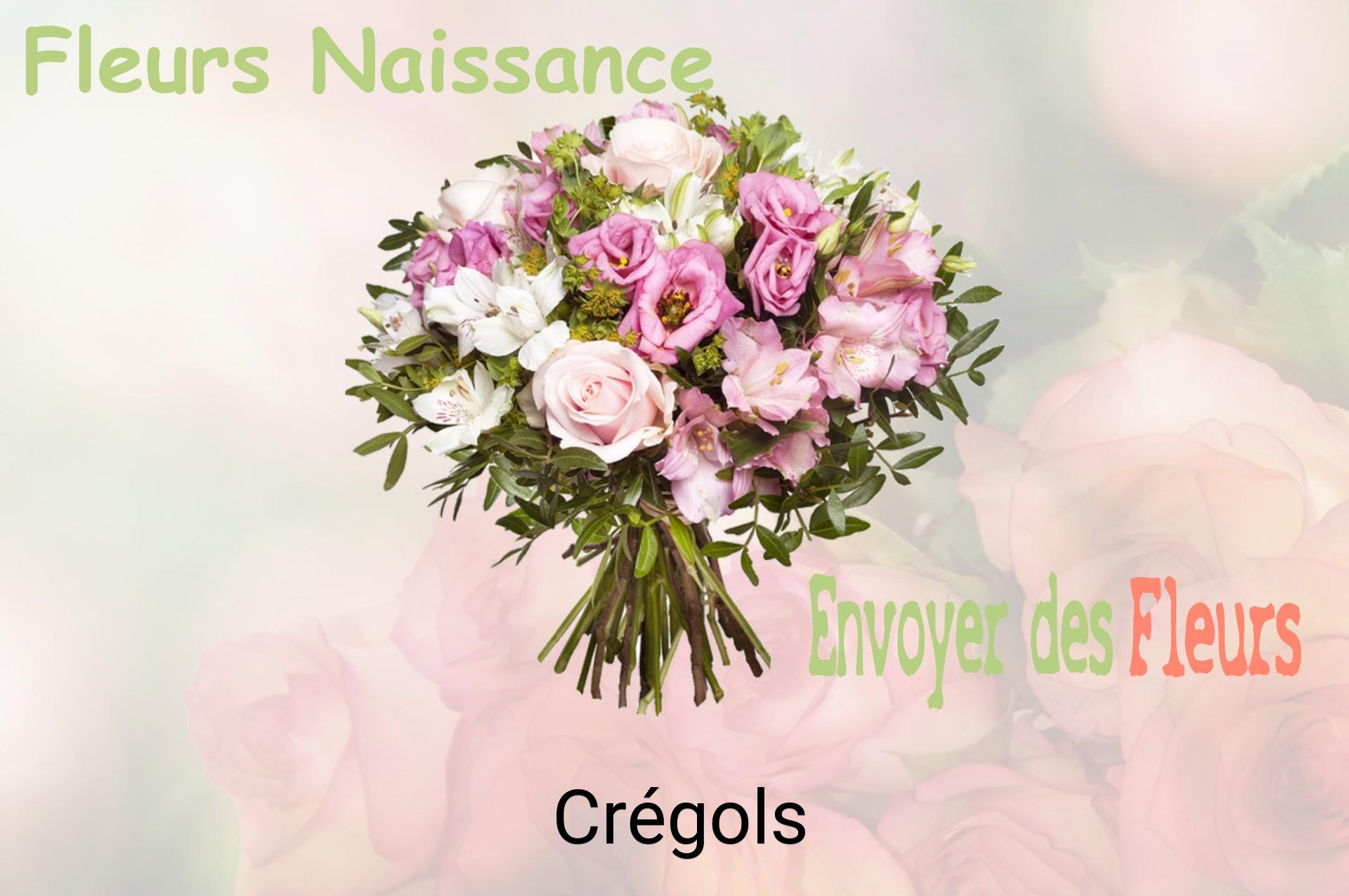 Bouquet de fleurs de naissance livré à Crégols